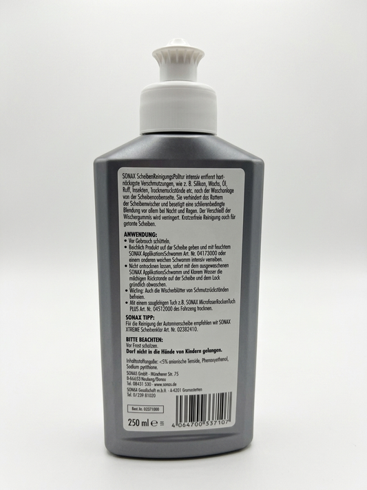 SONAX ScheibenReinigungsPolitur – Intensiv-Reiniger 250ml – Art. 03371000