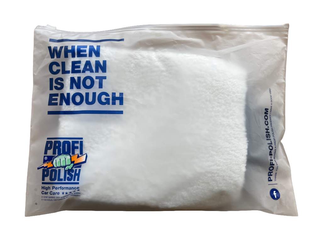 Waschhandschuh ProfiPolish Microfiber Wash Mitt White Shorty