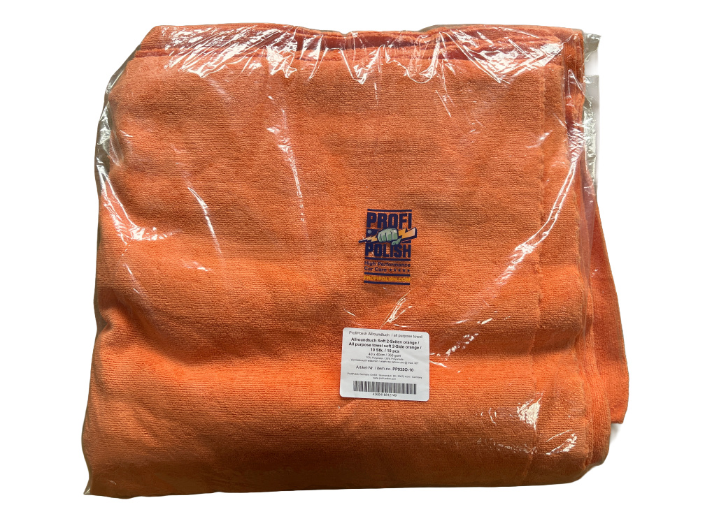 ProfiPolish Poliertuch Allround soft 2 Seiten orange