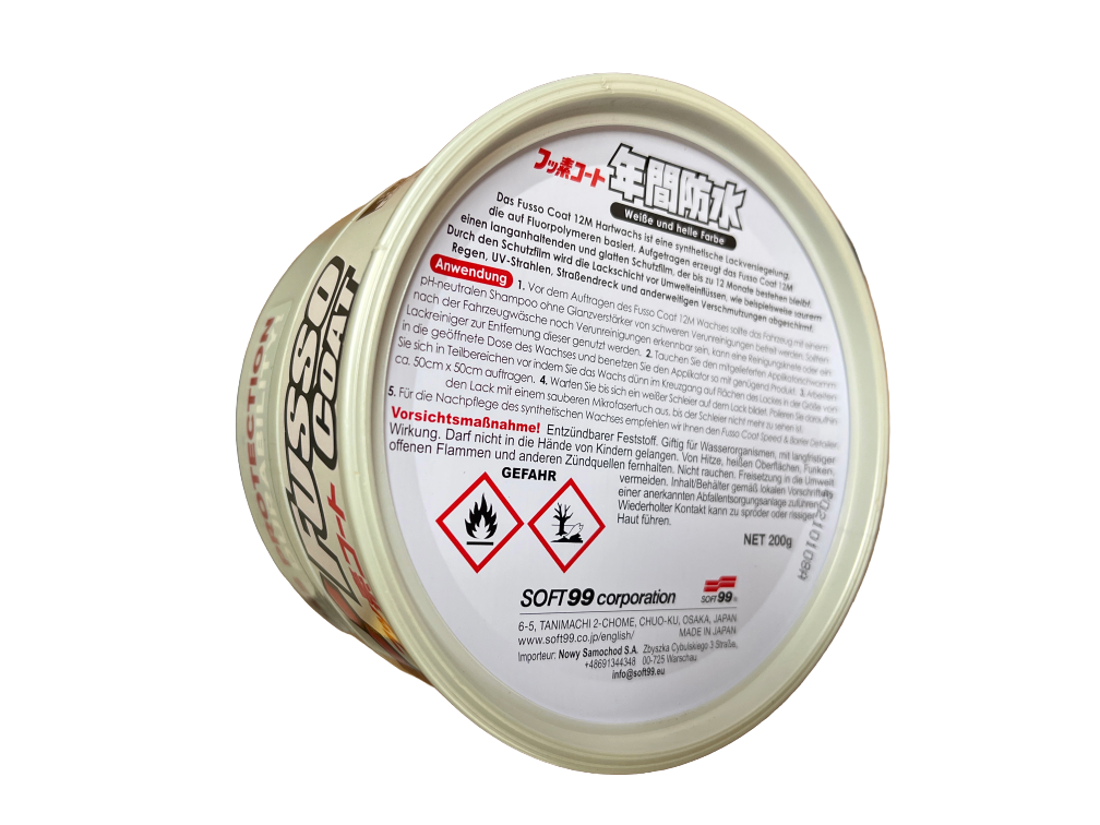 Autowachs Soft99 Fusso Coat 12M Wax Light - 200g