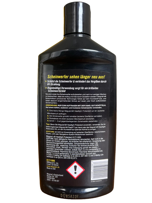 Scheinwerfer Pflegemittel Scheinwerferversiegelung Meguiars Headlight Protectant