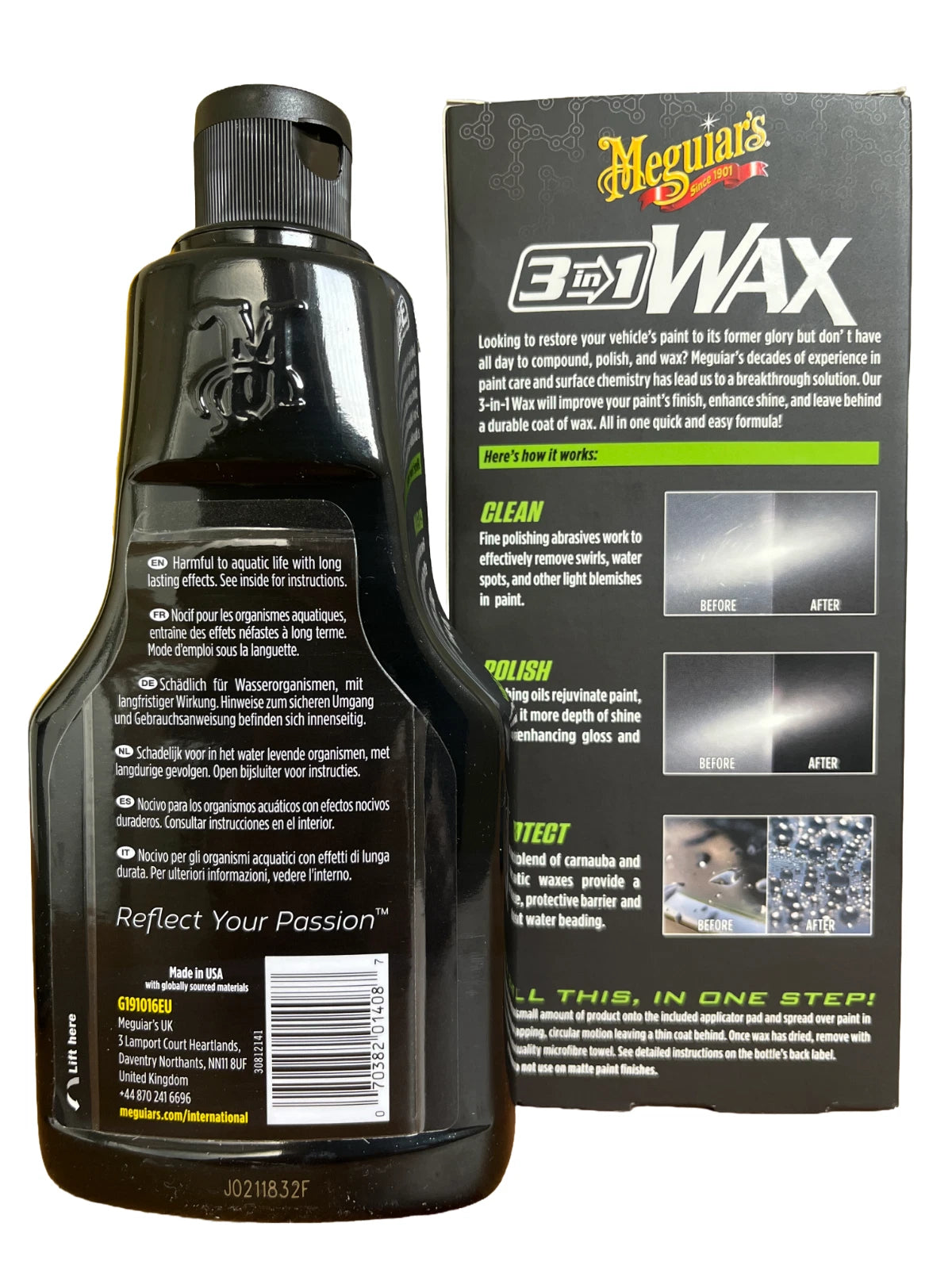 Autowachs Lackversiegelung MEGUIAR'S 3-in-1 Wax G191016EU 473ml
