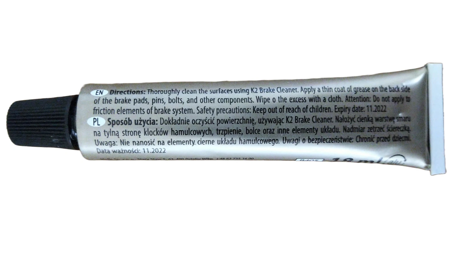 Montagepaste Bremsenpaste Bremsklotzpaste Synthetisch K2 18ml