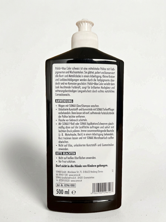 SONAX Polish & Wax Color Schwarz (500 ml) – NanoPro  Art. 02961000
