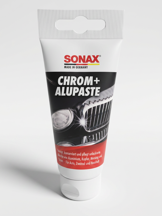 SONAX Chrom- & Alupaste – 75ml Tube – Art. 308000 – Metall-Hochglanzpolitur