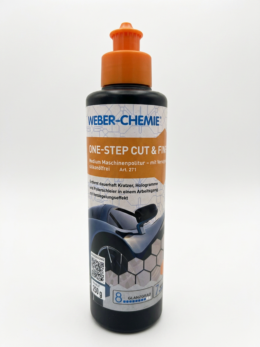 Weber Chemie ONE-STEP CUT & FINISH (Art. 271) – 250g für maximale Zeitersparnis bei der Lackkorrektur