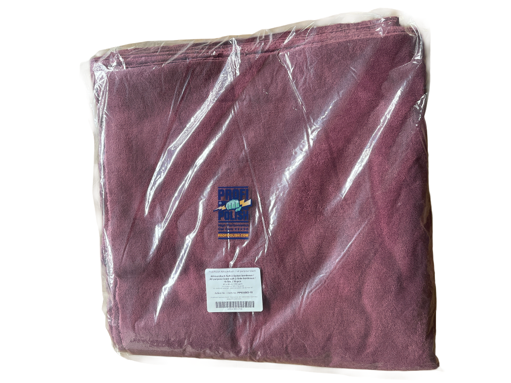 ProfiPolish Poliertuch Allround soft 2 Seiten bordeaux