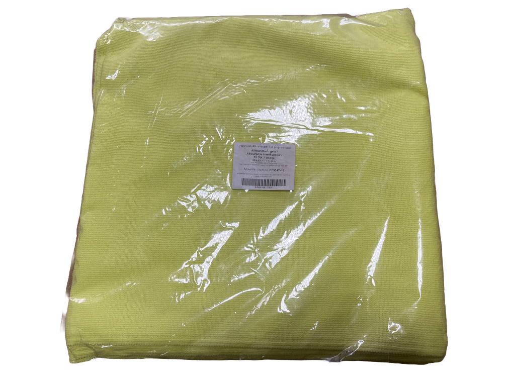 ProfiPolish Allroundtuch gelb 40 cm x 40 cm - 10 Stück