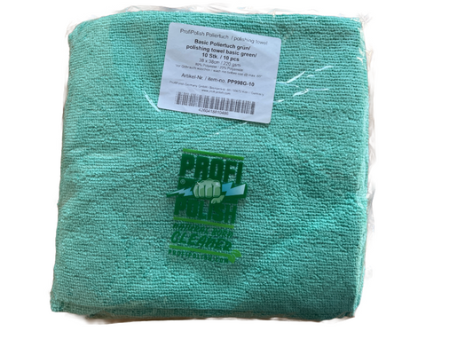 Poliertuch grün 10 Stück ProfiPolish Basic