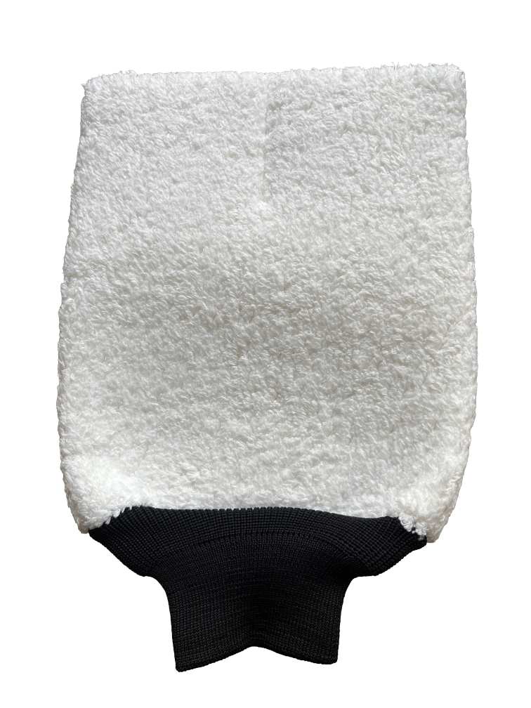 Waschhandschuh ProfiPolish Microfiber Wash Mitt White Shorty