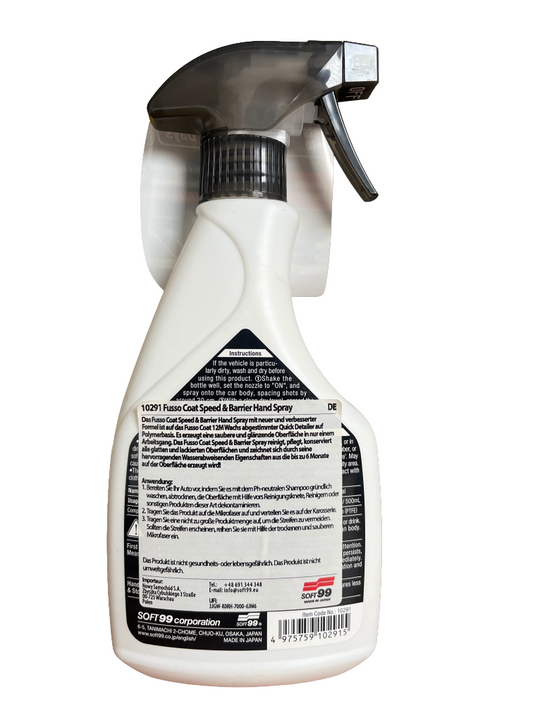 Schutzbeschichtung SOFT99 Fusso Coat Speed & Barrier Spray - 400 ml