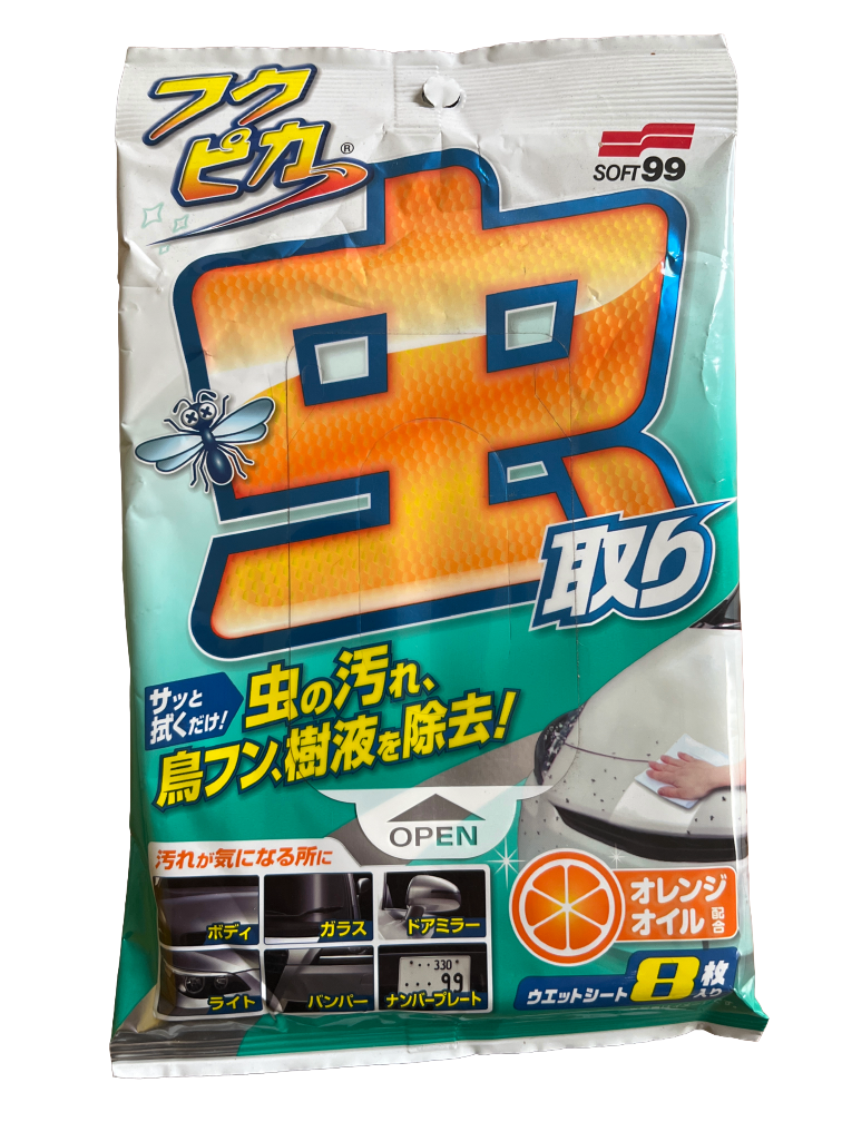 Soft99 Fukupika bugs&droppings Wipes - 8 Stück