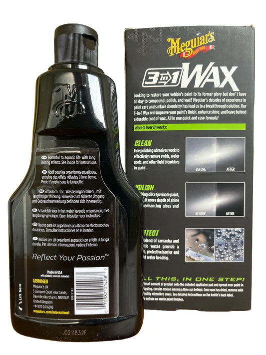 Autowachs Lackversiegelung MEGUIAR'S 3-in-1 Wax G191016EU 473ml